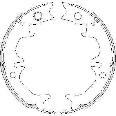 Колодка гальм. барабан. toyota avensis 1.6-2.0 97-03 camry 96-01 задн.... 473100 REMSA