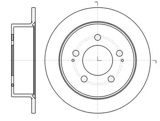 Диск гальмівний ssangyong kyron 05/05- задн. вир-во remsa 6141400 REMSA