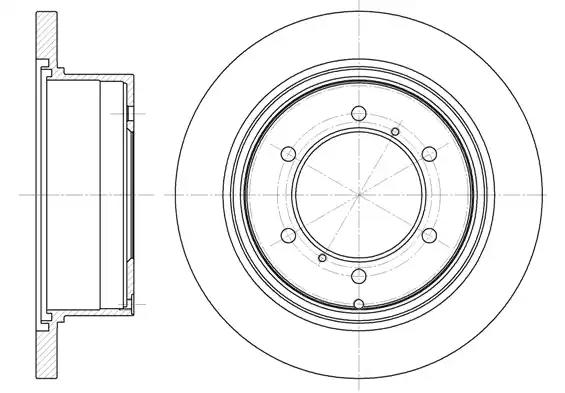 Диск гальмівний mitsubishi pajero 91.04-02.07- задн. вир-во remsa 655200 REMSA
