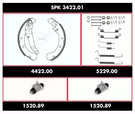 Комплект гальма, барабанне гальмо SPK342201 REMSA
