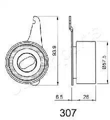 Japanparts mazda натяжний ролик 626929 1.6/2.0 84- BE307 JAPAN PARTS