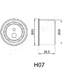 Japanparts hyundai натяжний ролик santa fegrandeurtucsonkia magentis BEH07 JAPAN PARTS