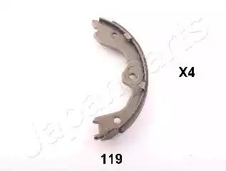 Комплект гальмівних колодок, стоянкове гальмо GF119AF JAPAN PARTS