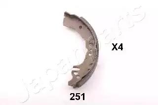 Комплект гальмівних колодок GF251AF JAPAN PARTS