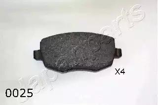 Japanparts гальмівні колодки передн. lancia ypsilon 1.2-1.4 03 PA0025AF JAPAN PARTS