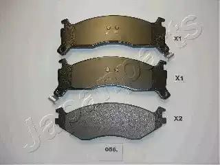 Japanparts chrysler гальмівні колодки grand voyagerdodge nitrocherokee 07- PA056AF JAPAN PARTS