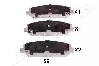 Japanparts nissan гальмівні колодки передн. infiniti qx56 55 12- PA159AF JAPAN PARTS