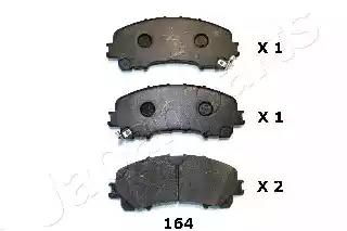 Japanparts nissan колодки гальм. передн. x-trail 1.6dci 13-infiniti q50 PA164AF JAPAN PARTS