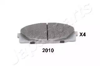 Комплект гальмівних накладок, дискове гальмо PA2010AF JAPAN PARTS