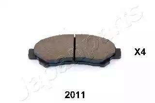 Комплект гальмівних накладок, дискове гальмо PA2011AF JAPAN PARTS