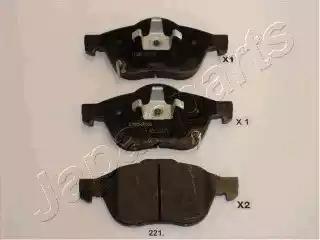 Japanparts toyota гальмівні колодки дискові avensis 01-03 PA221AF JAPAN PARTS