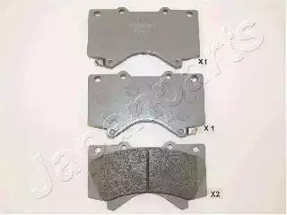 Japanparts toyota гальмівні колодки передн.land cruiser 4.7/4.5d 08- PA272AF JAPAN PARTS