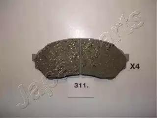 Japanparts mazda колодки гальмівні передні 323 1.4-1.5 98- PA311AF JAPAN PARTS