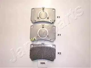 Japanparts mazda колодки гальмівні передн.323 85-93 PA326AF JAPAN PARTS