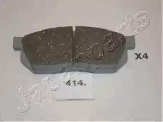 Комплект гальмівних накладок, дискове гальмо PA414AF JAPAN PARTS