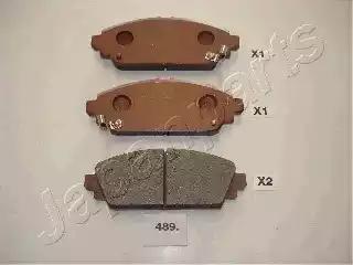 Комплект гальмівних накладок, дискове гальмо PA489AF JAPAN PARTS