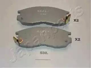 Комплект гальмівних накладок, дискове гальмо PA530AF JAPAN PARTS