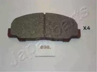 Комплект гальмівних накладок, дискове гальмо PA698AF JAPAN PARTS