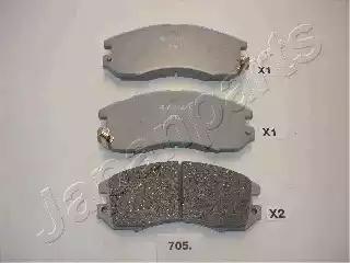 Japanparts subaru гальмівні колодки передн.subaru imprezalegacy PA705AF JAPAN PARTS