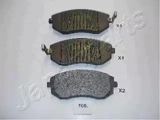 Japanparts subaru гальмівні колодки передні forestersg 2.02.0s 02-... PA706AF JAPAN PARTS