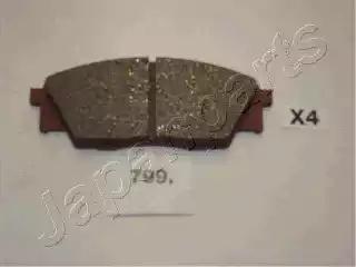 Комплект гальмівних накладок, дискове гальмо PA799AF JAPAN PARTS