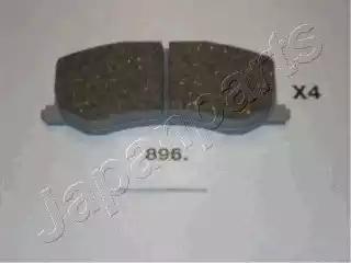 Комплект гальмівних накладок, дискове гальмо PA896AF JAPAN PARTS