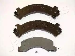 Комплект гальмівних накладок, дискове гальмо PA907AF JAPAN PARTS
