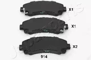 Japanparts isuzu колодки гальм. передн.d-max iii PA914AF JAPAN PARTS