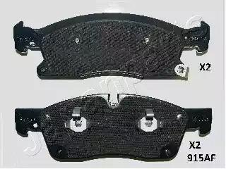 Комплект гальмівних накладок, дискове гальмо PA915AF JAPAN PARTS