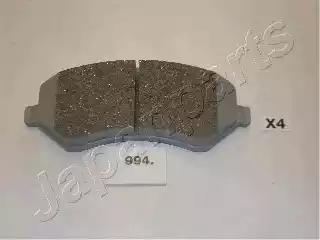 Комплект гальмівних накладок, дискове гальмо PA994AF JAPAN PARTS