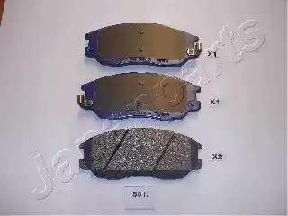 Japanparts hyundai гальмівний колодки передні xg 350ssangyong 04- PAS01AF JAPAN PARTS
