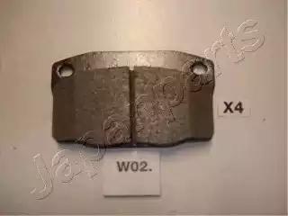 Комплект гальмівних накладок, дискове гальмо PAW02AF JAPAN PARTS