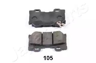 Комплект гальмівних накладок, дискове гальмо PP105AF JAPAN PARTS