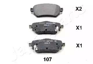 Japanparts nissan гальмівні колодки задн.qashqai 13- PP107AF JAPAN PARTS