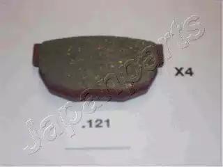 Комплект гальмівних накладок, дискове гальмо PP121AF JAPAN PARTS