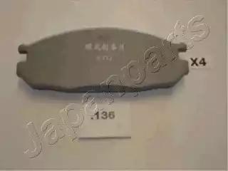 Japanparts nissan гальмівні колодки задні patrol 28/32/33 88- PP136AF JAPAN PARTS