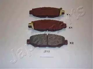 Japanparts toyota гальмівні колодки задн.lexus gs300 93- PP212AF JAPAN PARTS