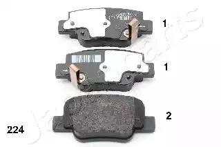 Japanparts toyota  гальмівні колодки задн. verso 09- PP224AF JAPAN PARTS
