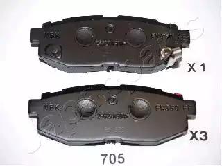 Japanparts subaru гальмівні колодки задн.tribeca 05- PP705AF JAPAN PARTS
