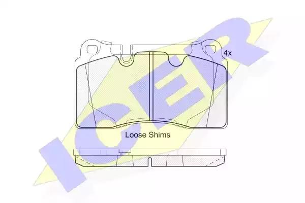 Комплект гальмівних колодок дискових 181791 ICER