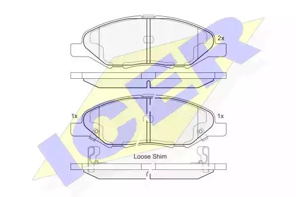 Комплект гальмівних колодок дискових 182074 ICER