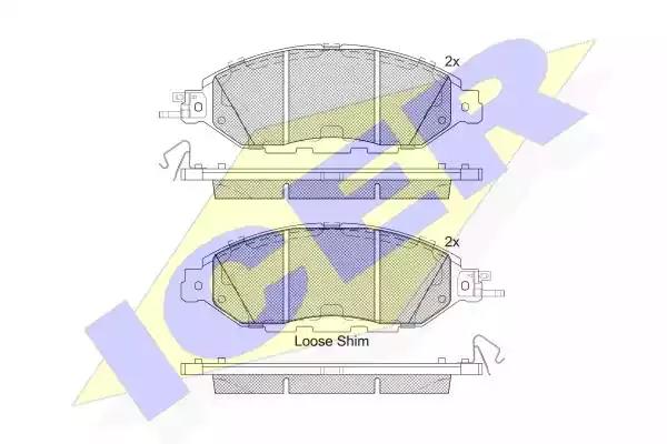 Комплект гальмівних колодок дискових 182234 ICER