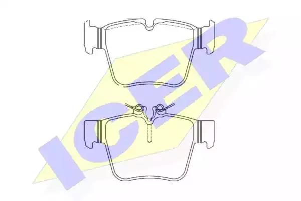 Комплект гальмівних колодок дискових 182271 ICER