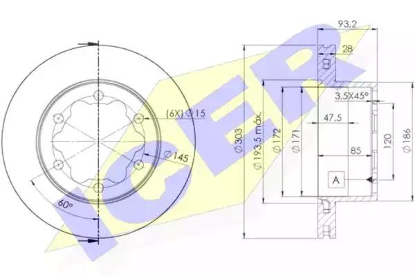 Диск гальмівний 78BD01921 ICER
