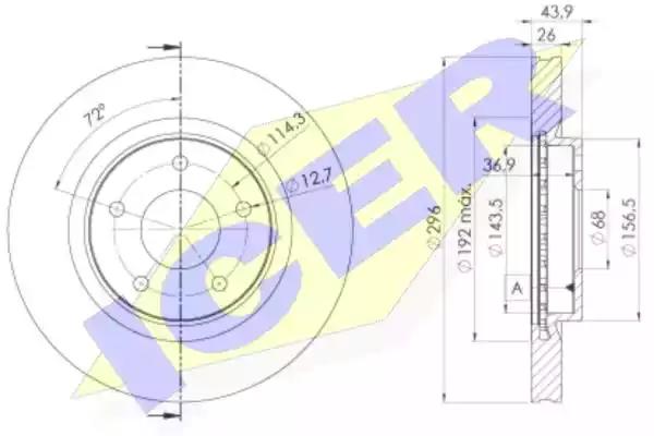 Диск гальмівний 78BD20572 ICER