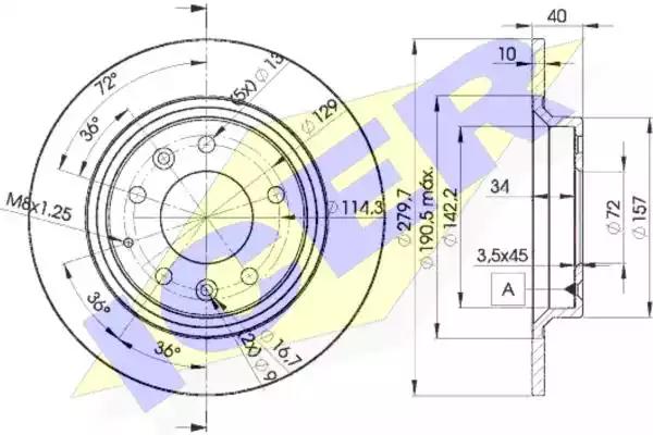 Диск гальмівний 78BD32682 ICER