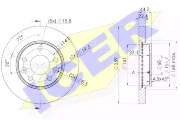 Диск гальмівний 78BD40092 ICER