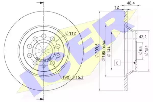 Диск гальмівний 78BD56422 ICER