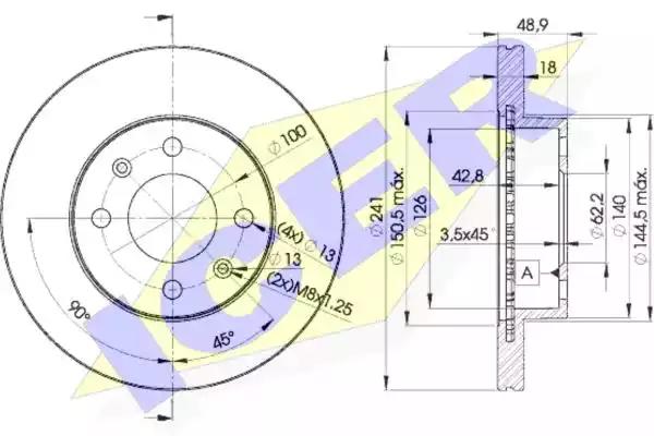 Диск гальмівний 78BD75002 ICER