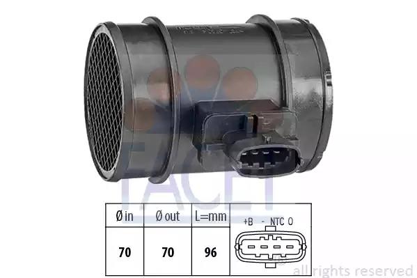 Витратомір повітря 4 конт. doblo/combo 10- 1.3/1.6/2.0d/ducato 2.3d 06- 101413 FACET